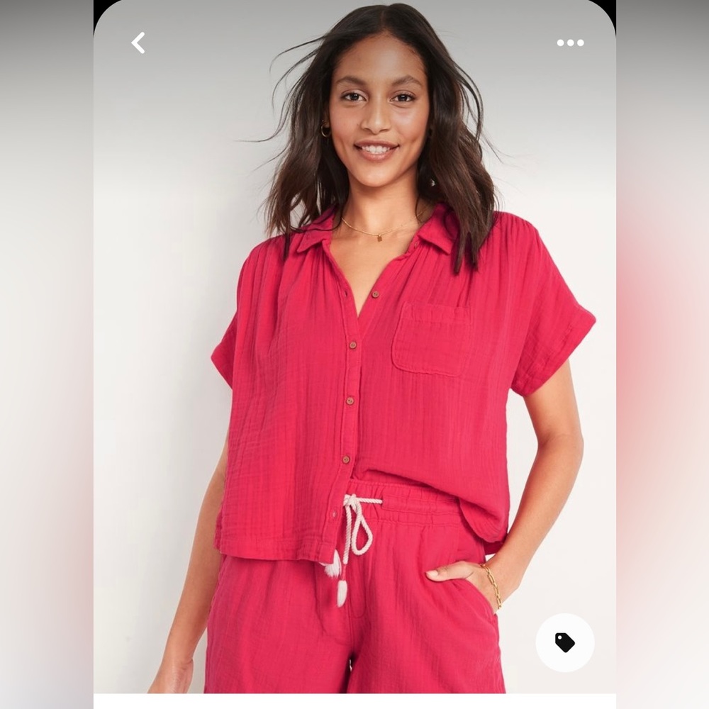 Old navy cotton matching set (top and shorts)